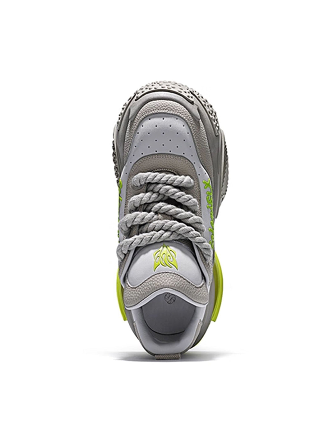 White Vortex Logo Platform Sneakers