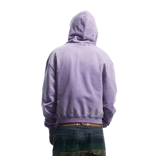 DND4DES Starry Diamond Washed Zip-Up Hoodie