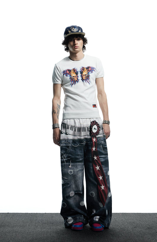 DND4DES Playful Print Baggy Trousers