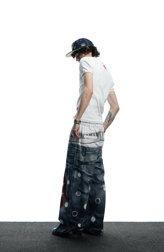 DND4DES Playful Print Baggy Trousers