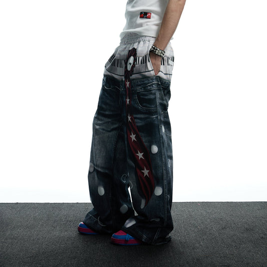 DND4DES Playful Print Baggy Trousers