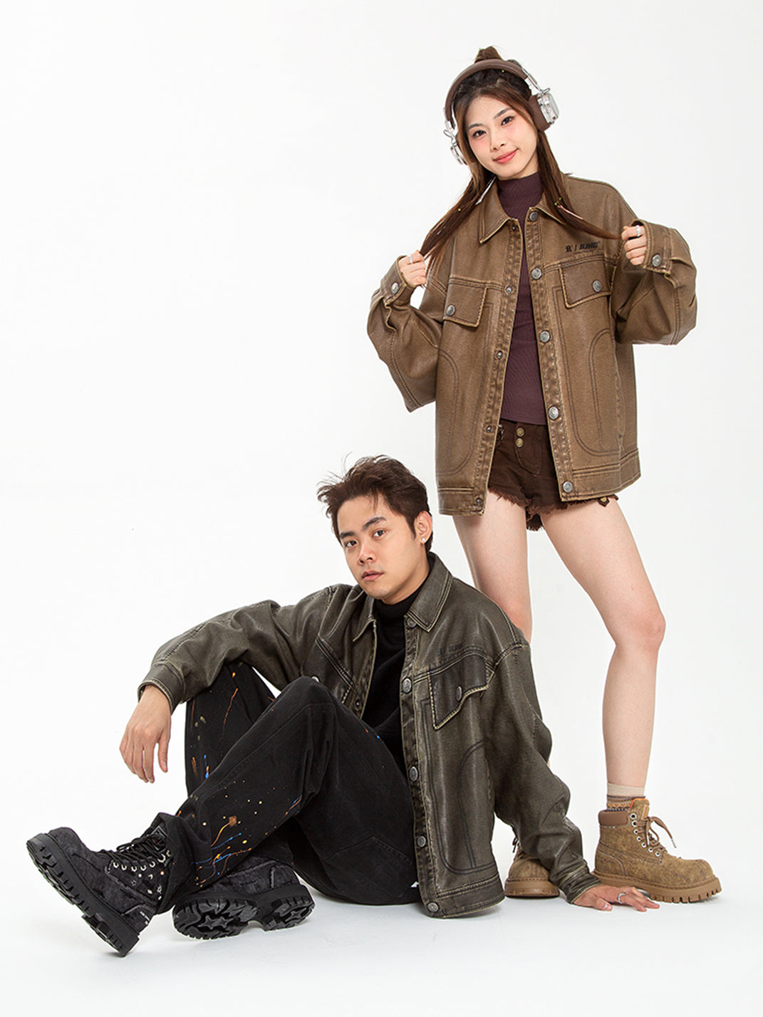 Denim Platform Combat Boots