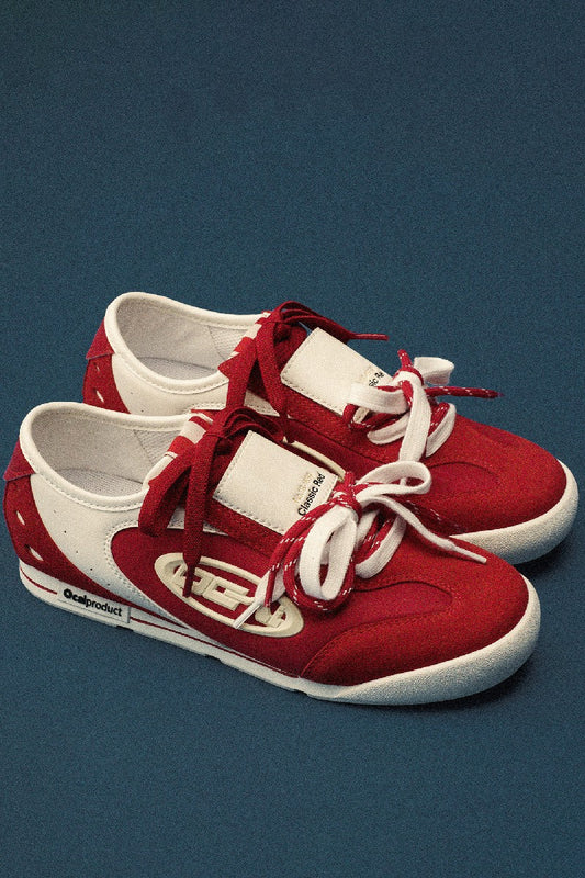 College Red Trainer Sneakers