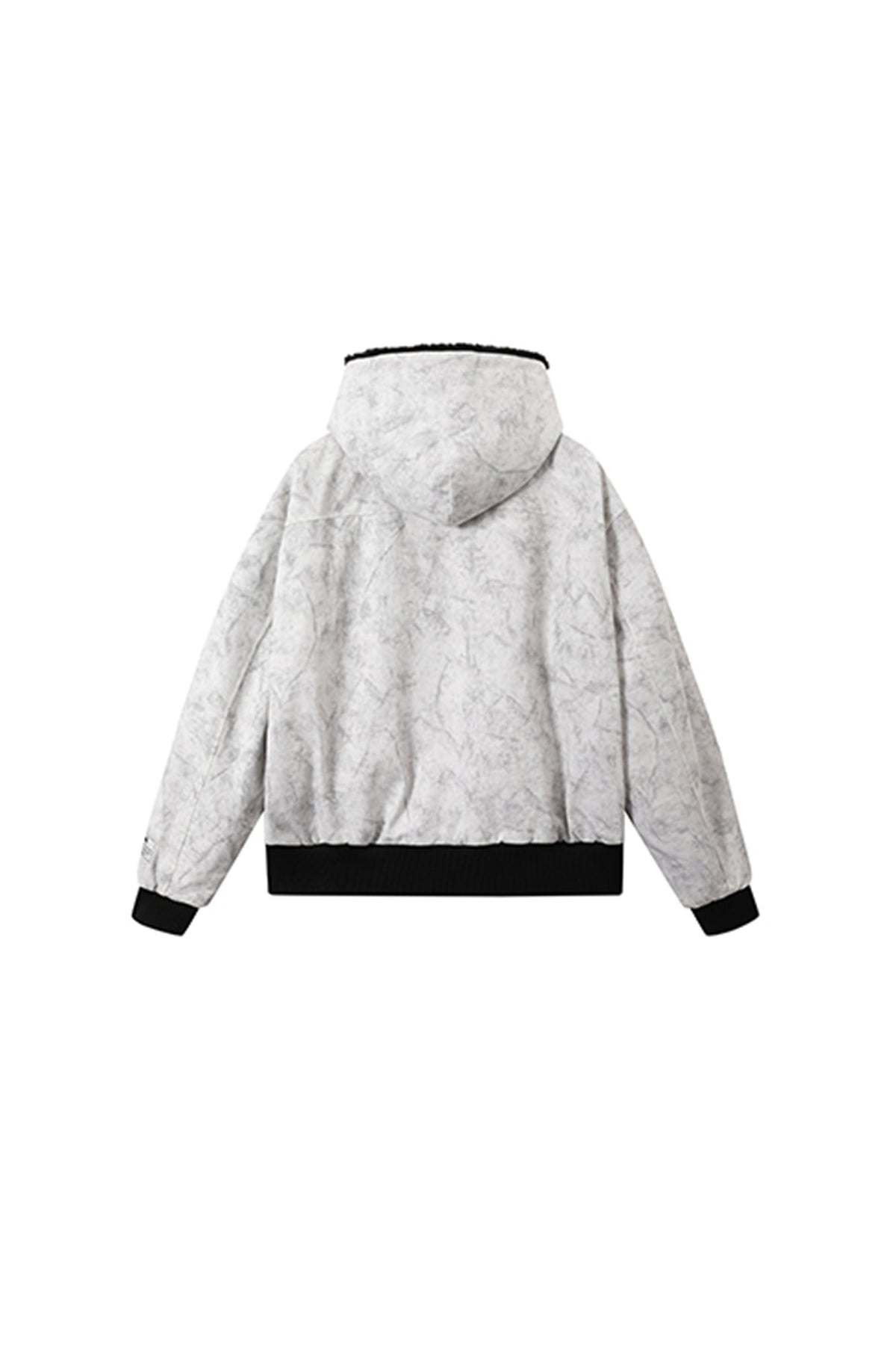 DONSMOKE Faux Fur Lined Camo Hooded Jacket