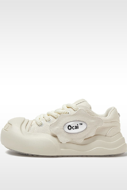 White Smile Canvas Sneakers