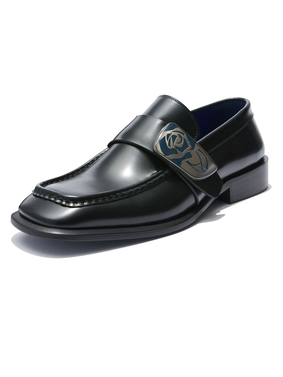 Rose Crest Leather Loafers