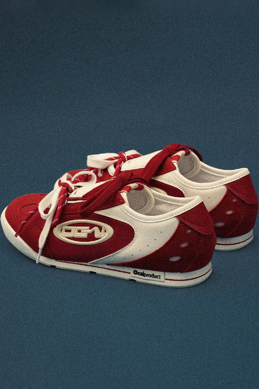 College Red Trainer Sneakers