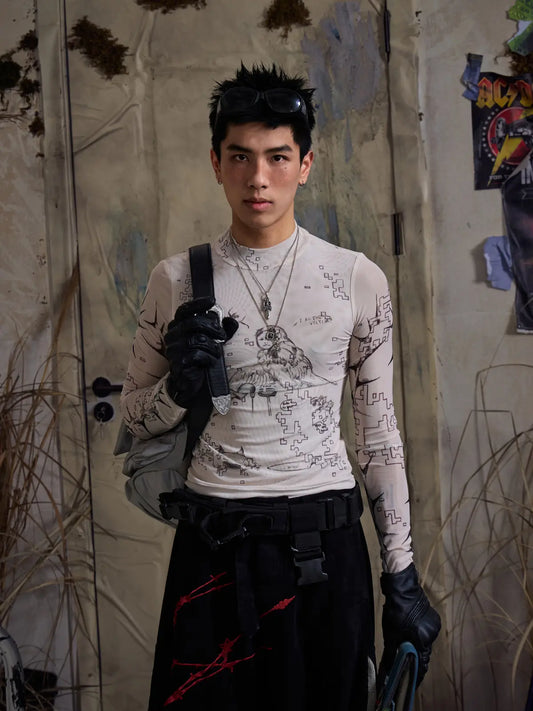 EMO "Digital Fracture" Graphic Sweatshirt