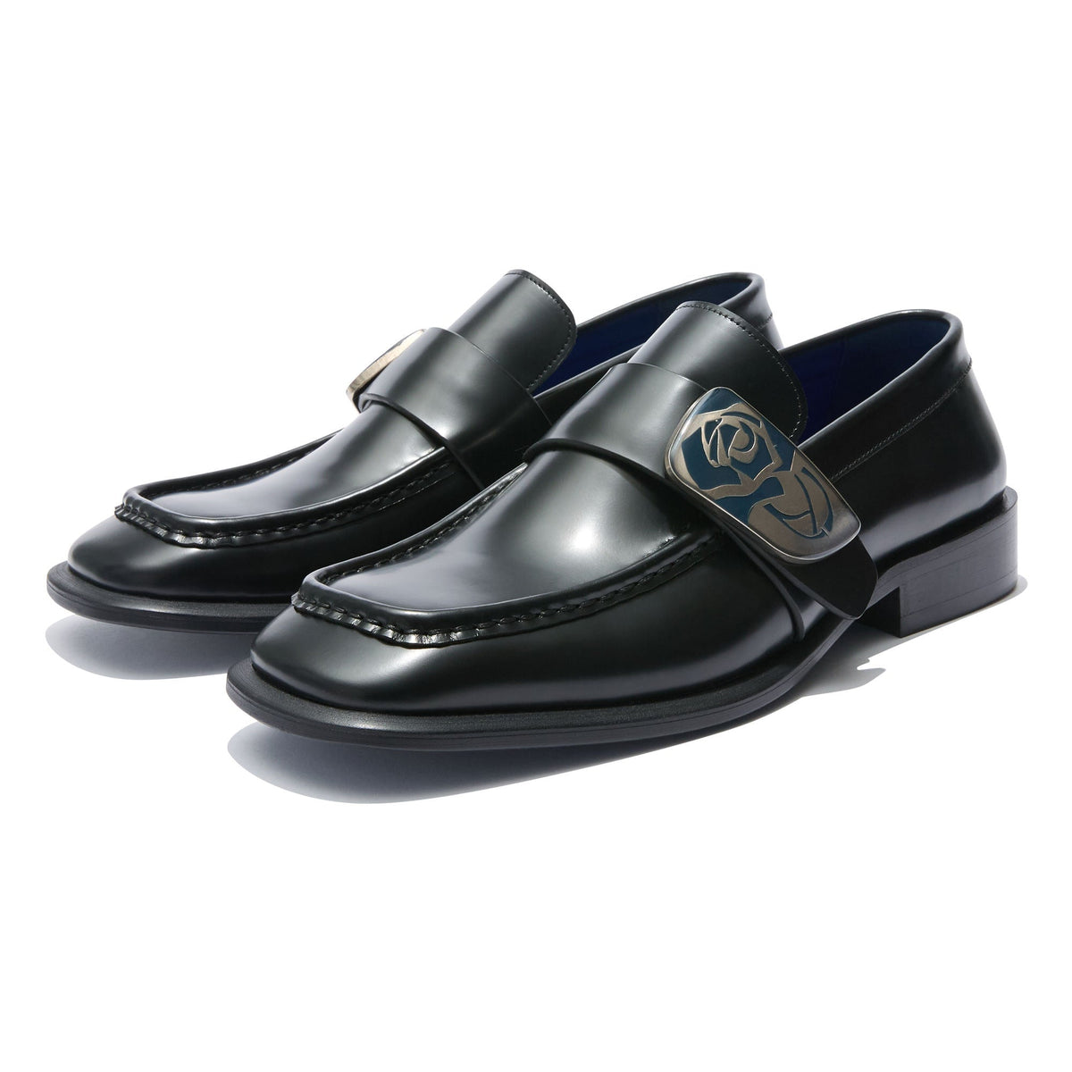 Rose Crest Leather Loafers