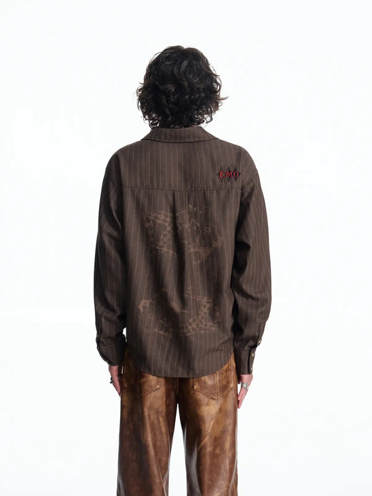 EMO "Mystic Jester" Striped TR Button-Down