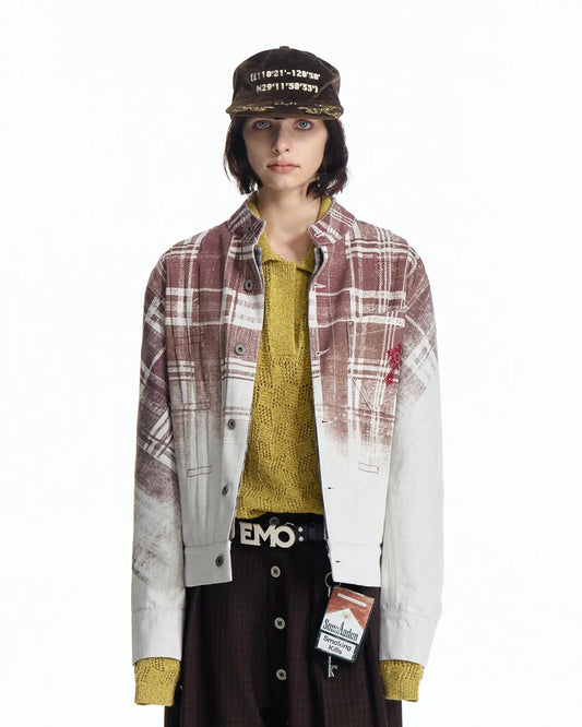 EMO Denim Embroidered Reversible Jacket (White)