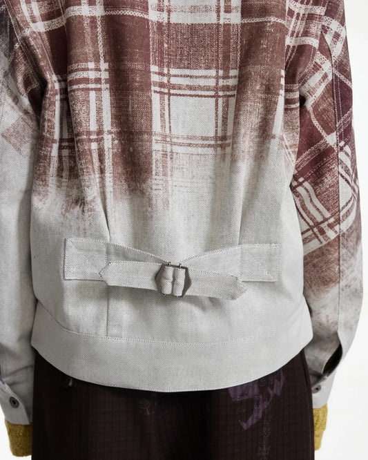 EMO Denim Embroidered Reversible Jacket (White)