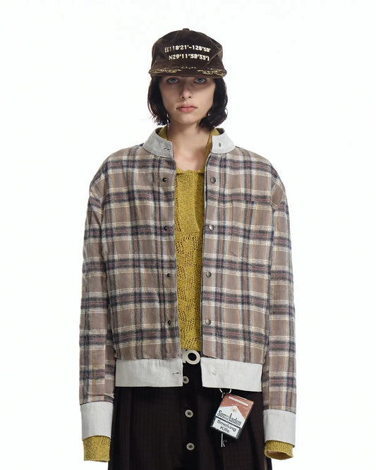 EMO Denim Embroidered Reversible Jacket (White)