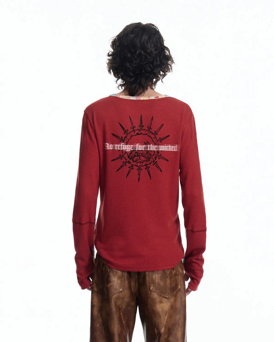 EMO Textured Waffle-Knit Slim-Fit Top