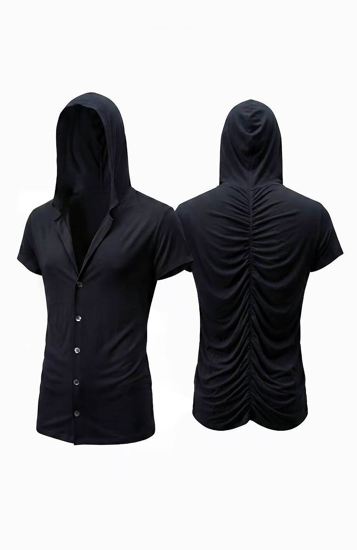 DND4DES Ruched Back Hooded T-Shirt