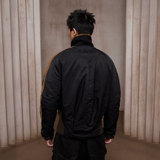DND4DES Contrast Suede Corduroy Panel Jacket