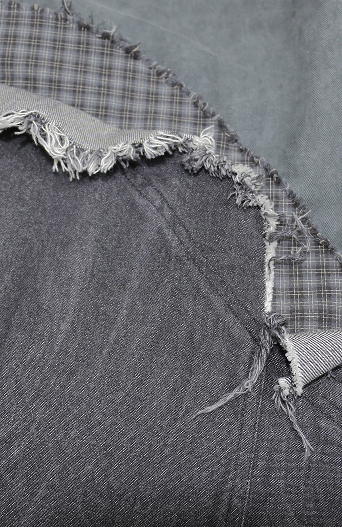 RELABEL Gradient Wash Denim Panel Balloon Pants Gray