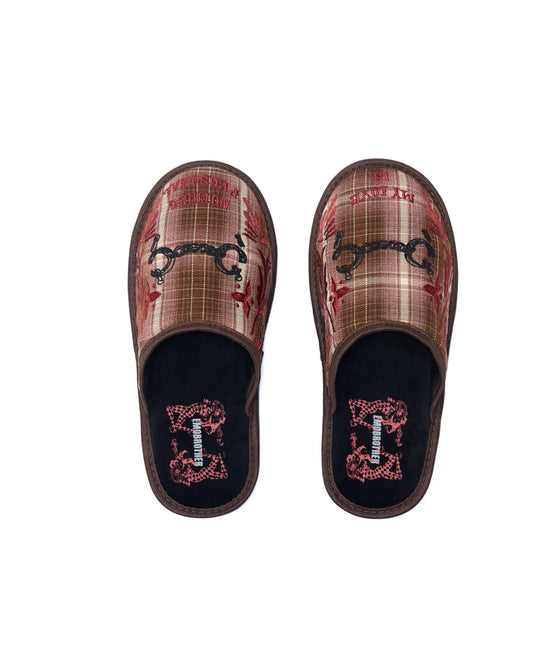 EMO Retro Plaid Embroidered Check Loungers