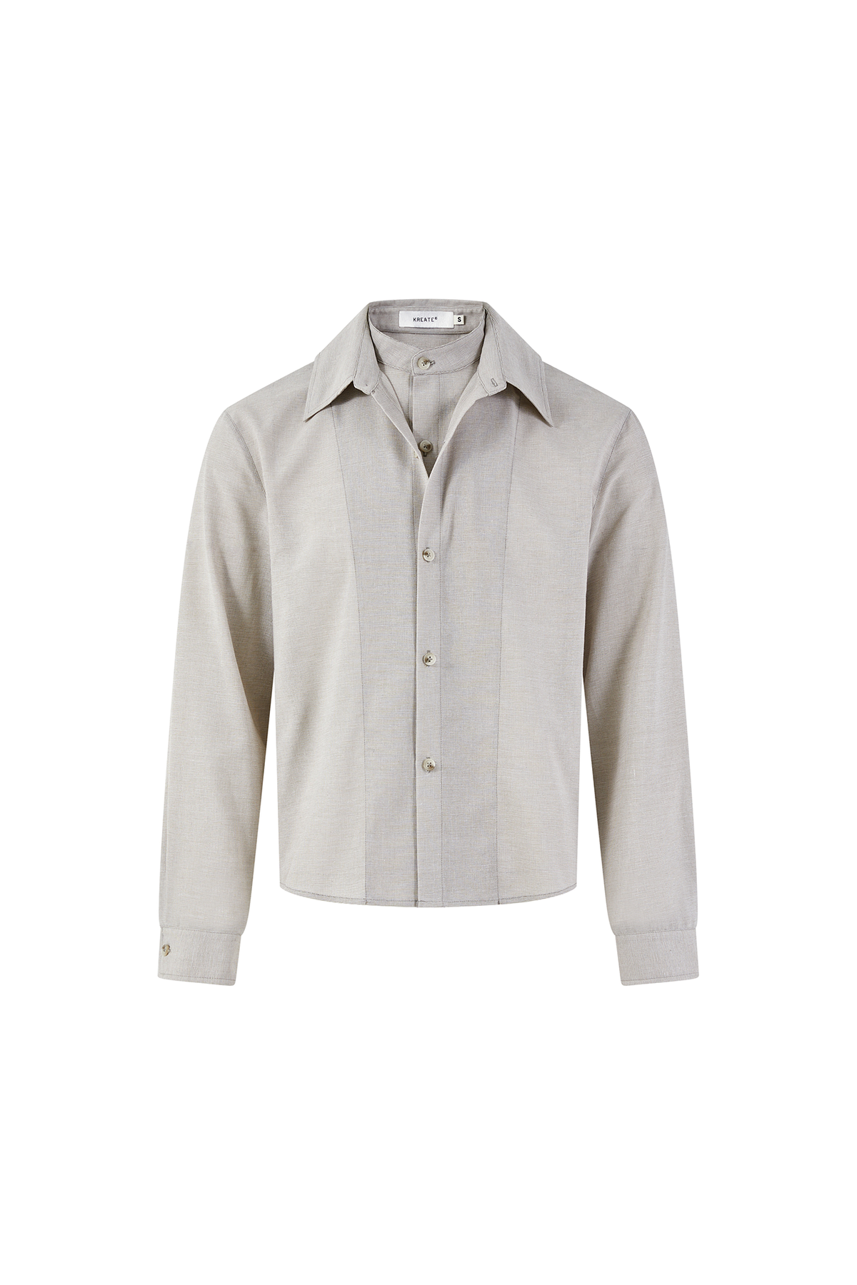 KREATE Linen Layered Check Shirt
