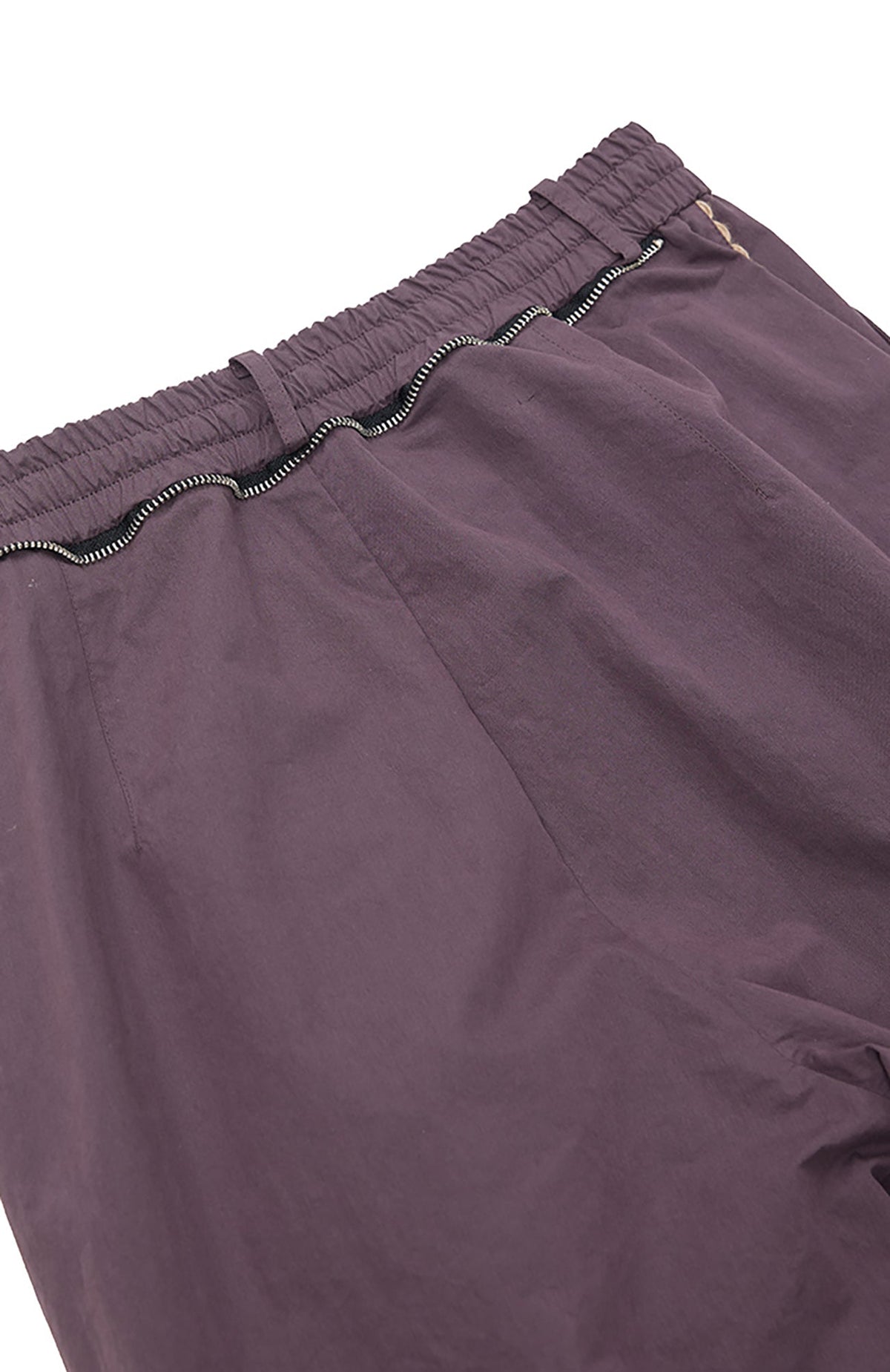 RELABEL Pleated Drawstring Cuff Parachute Pants Navy / Purple