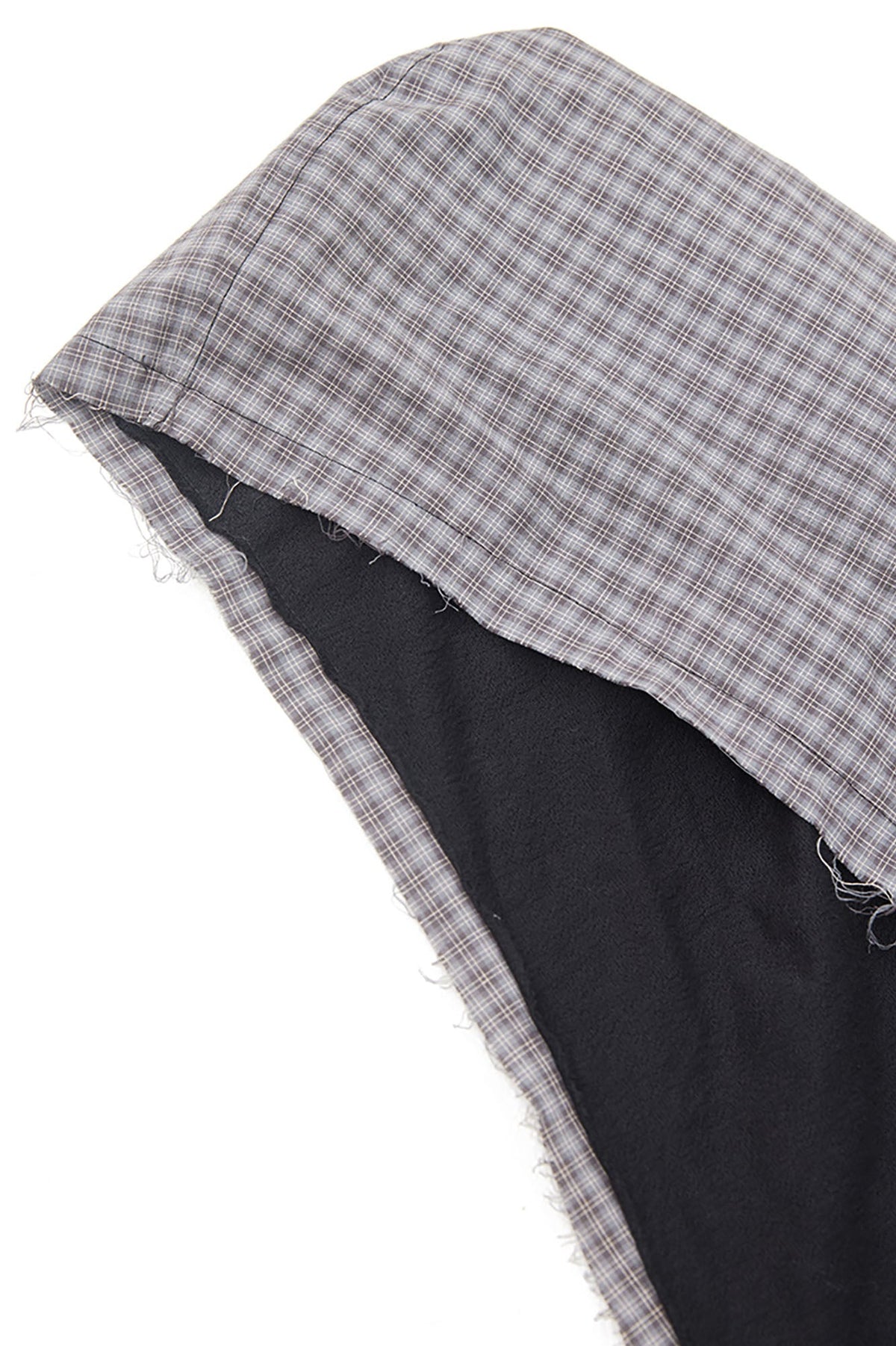 RELABEL Detachable Snood Hood Spliced Long-Sleeve Tee