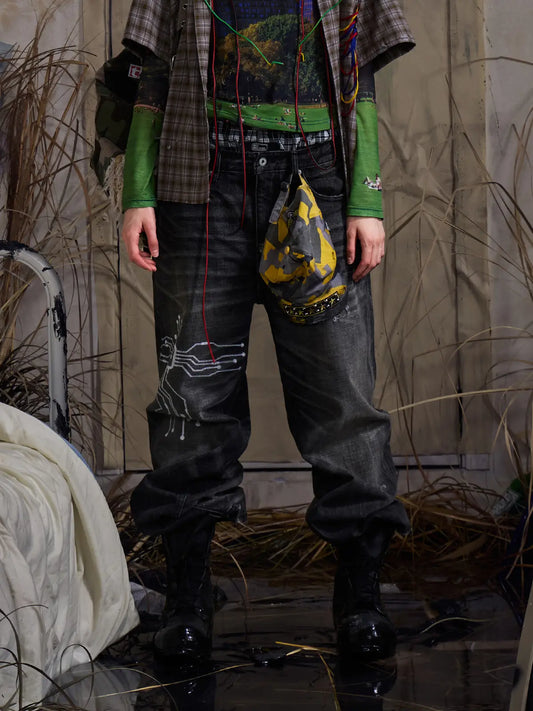 EMO "Digital Erosion" Straight Leg Jeans