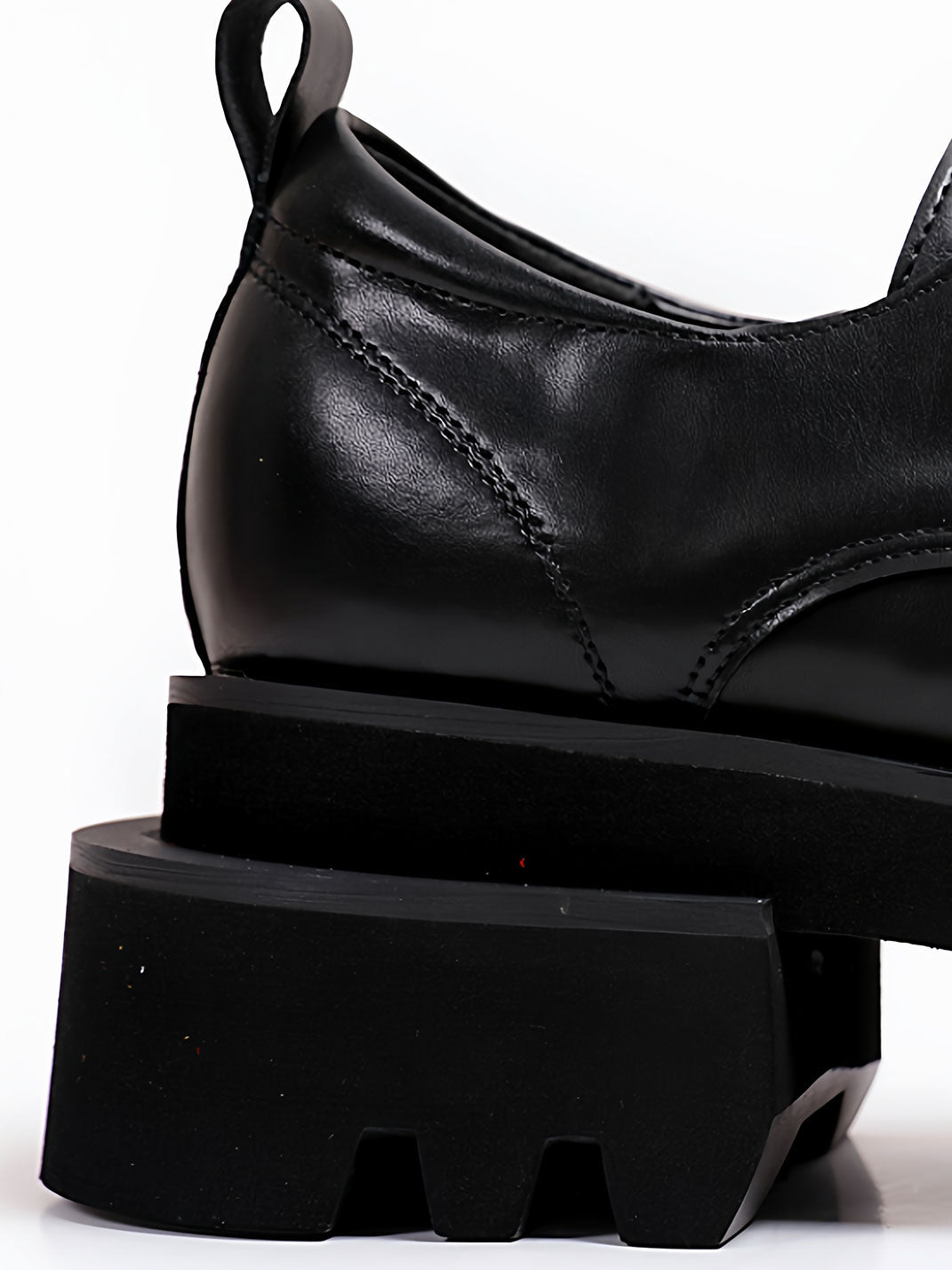 Black Trendy Square-Toe Derby Shoes