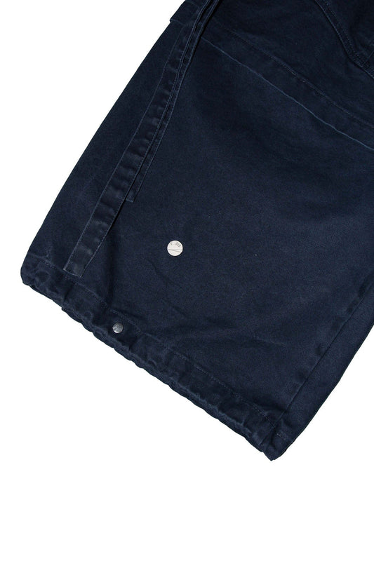 RELABEL Multi-Pocket Detachable Scarf Distressed Cargo Dark Blue