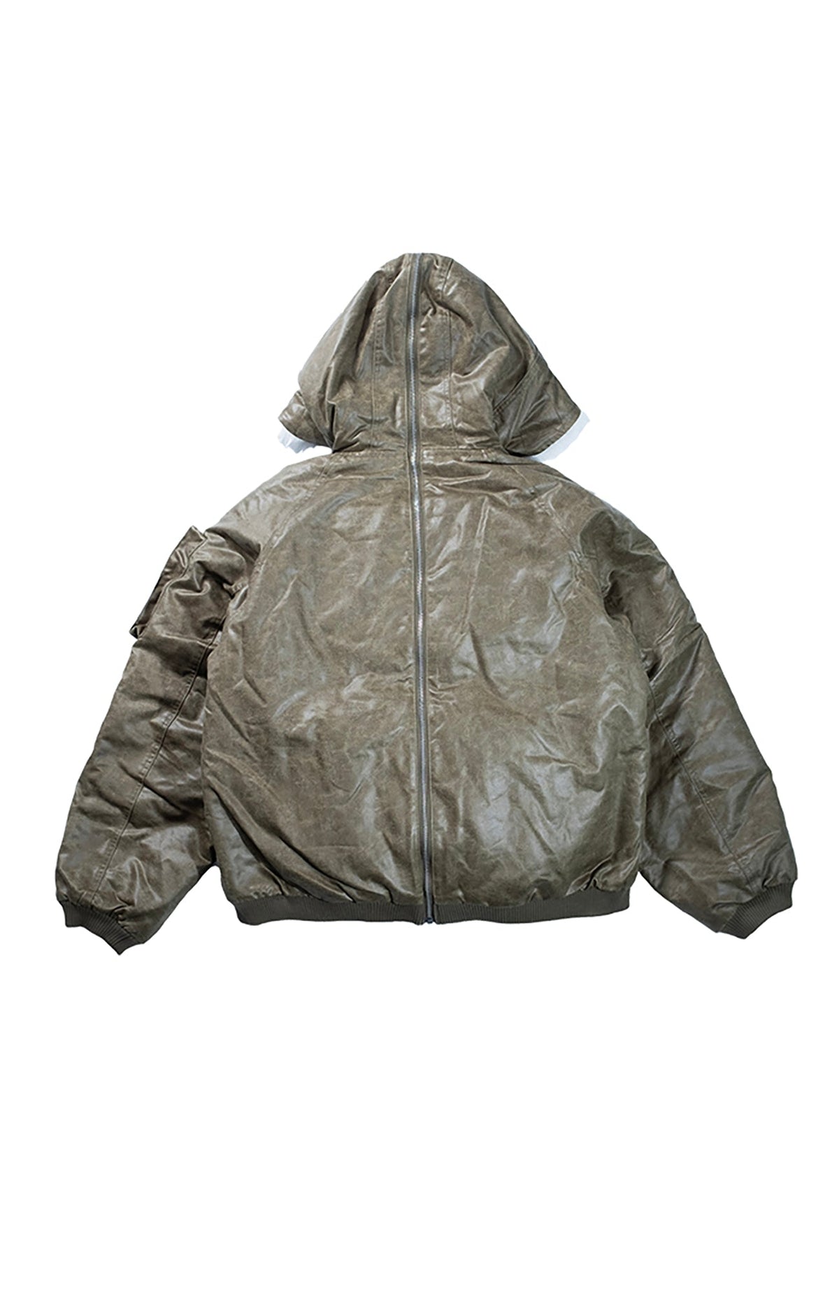 FVVO Faux Fur Liner Hooded Bomber Jacket