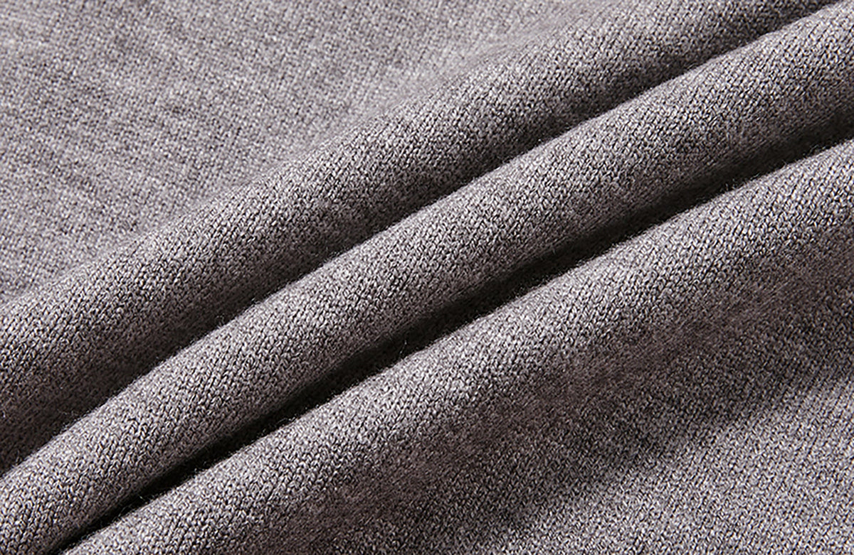 KREATE Curved Jacquard Half-Turtleneck Sweater