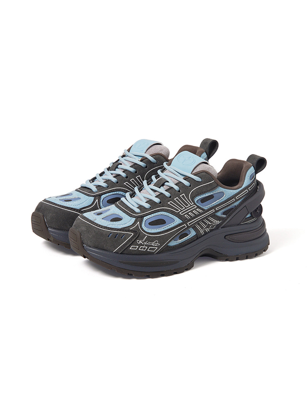 Color-Block Chunky Platform Running Sneakers