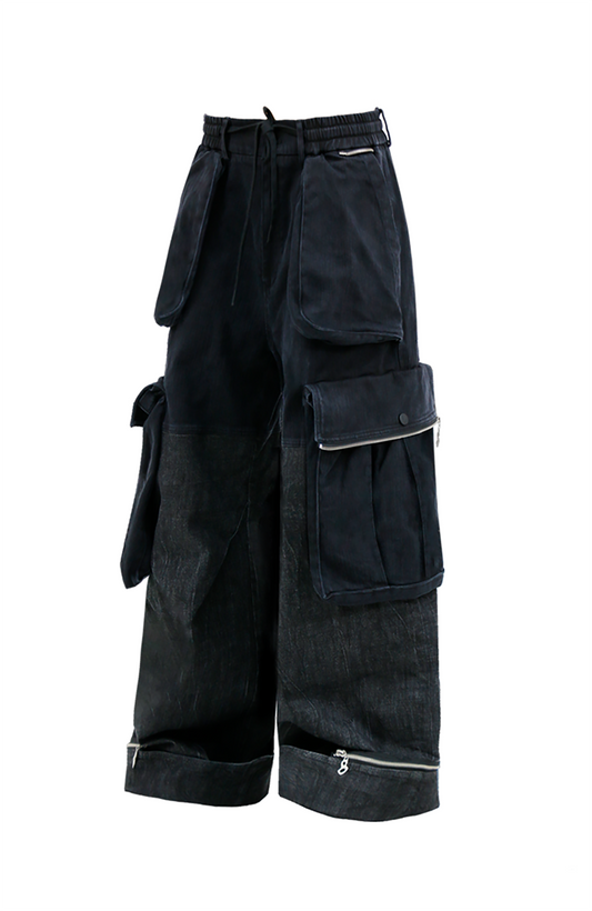 RELABEL Zippered Cargo Jeans