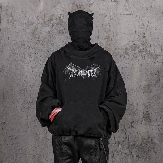 UNDERWATER Hellbound Wing Distressed Elevated Hoodie