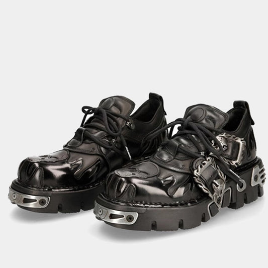 Double belt western heavy design thick sole silhouette sneakers HL3080