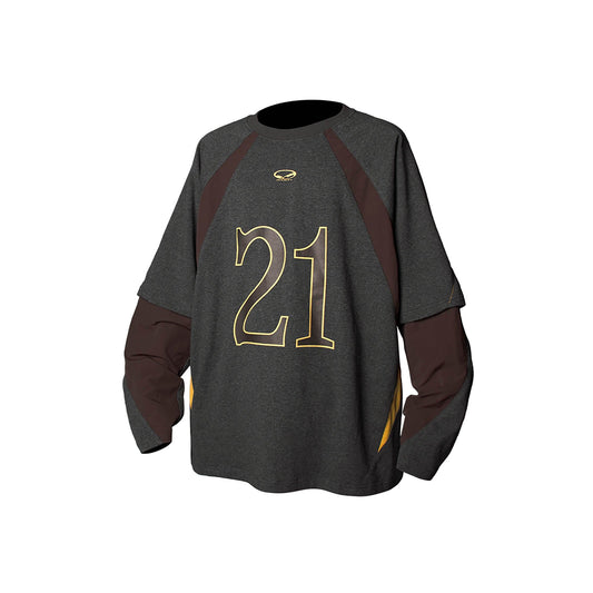 RELABEL No.21 Spliced Layered Long-Sleeve Tee