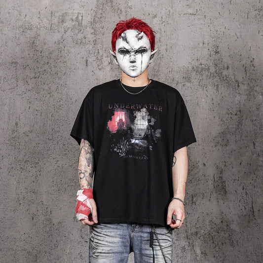 UNDERWATER Demonize Faded Graphic T-Shirt