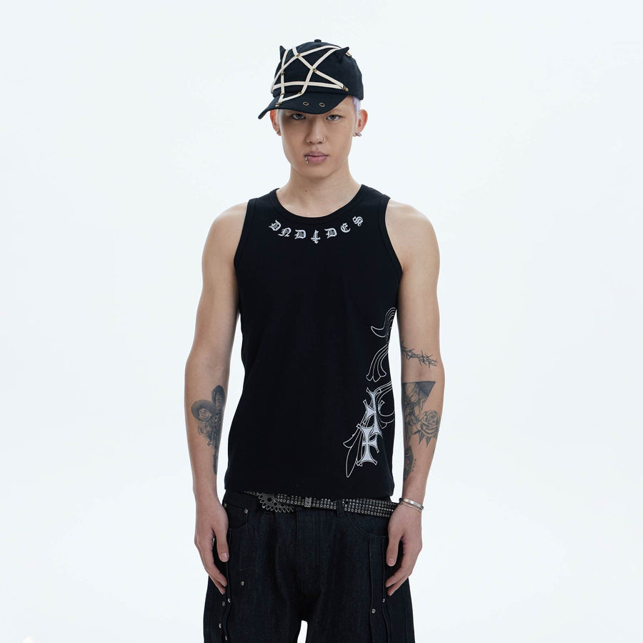 DND4DES Cross Graphic Tank Top