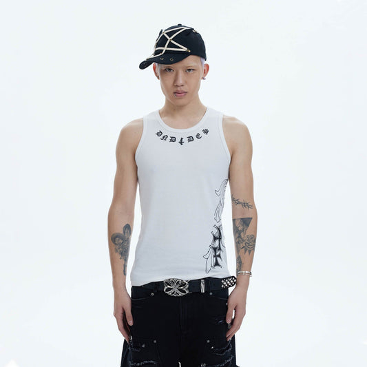 DND4DES Cross Graphic Tank Top