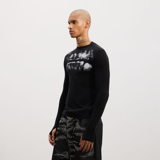 DND4DES Grillz Graphic Slim Long-Sleeve Tee