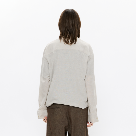 KREATE Linen Layered Check Shirt