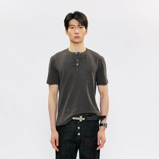 KREATE Cross-Stitch Henley T-Shirt