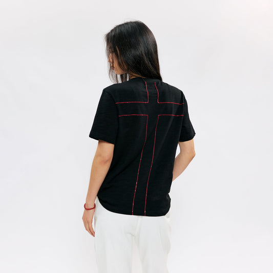 KREATE Cross-Stitch Henley T-Shirt