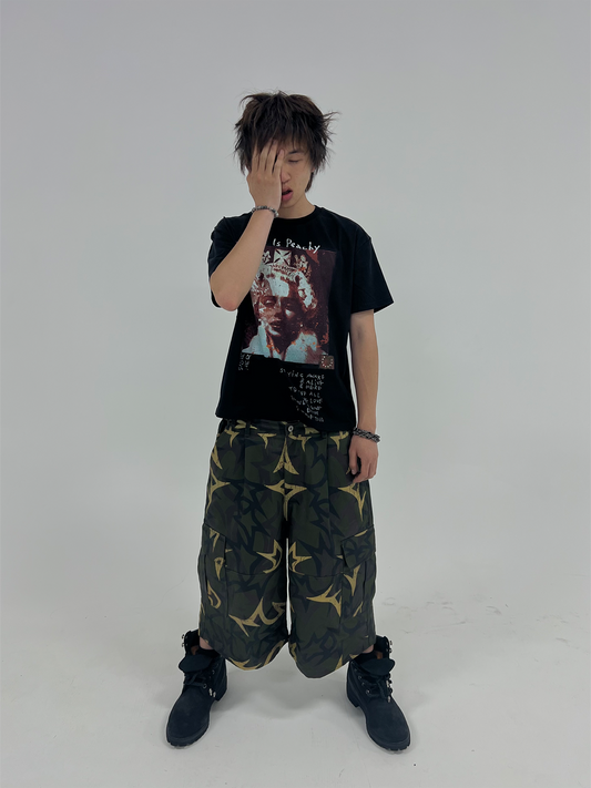 TECNINEGROUP Thorn Star Waxed Camo Shorts
