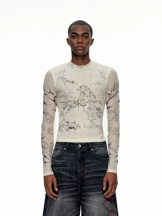 EMO "Digital Fracture" Graphic Sweatshirt