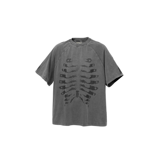 RELABEL Distressed Skeleton Graphic Oversized T-Shirt