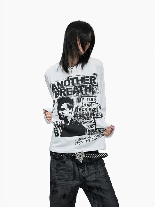 Punk Print Long-sleeve T-shirt