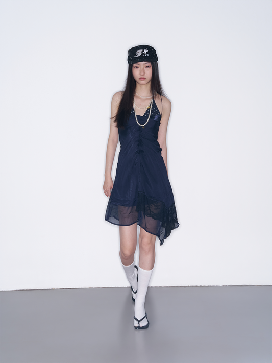 SANB Polka Dot Embroidered Pillbox Hat