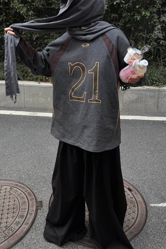RELABEL No.21 Spliced Layered Long-Sleeve Tee