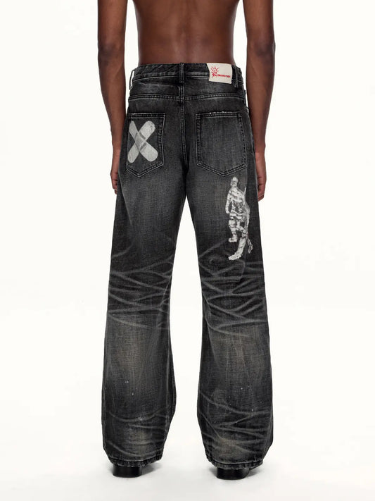 EMO "Digital Erosion" Straight Leg Jeans