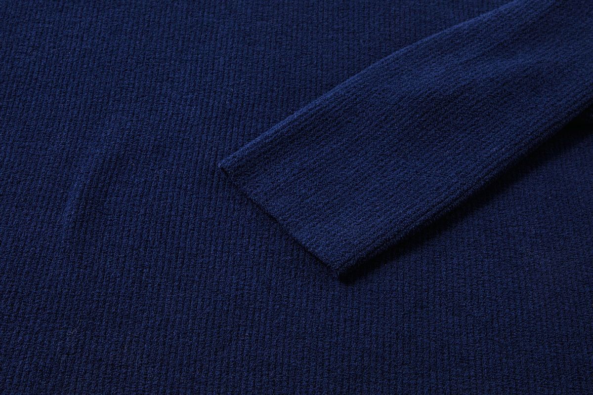KREATE Contrast Layered Collar Ribbed Sweater